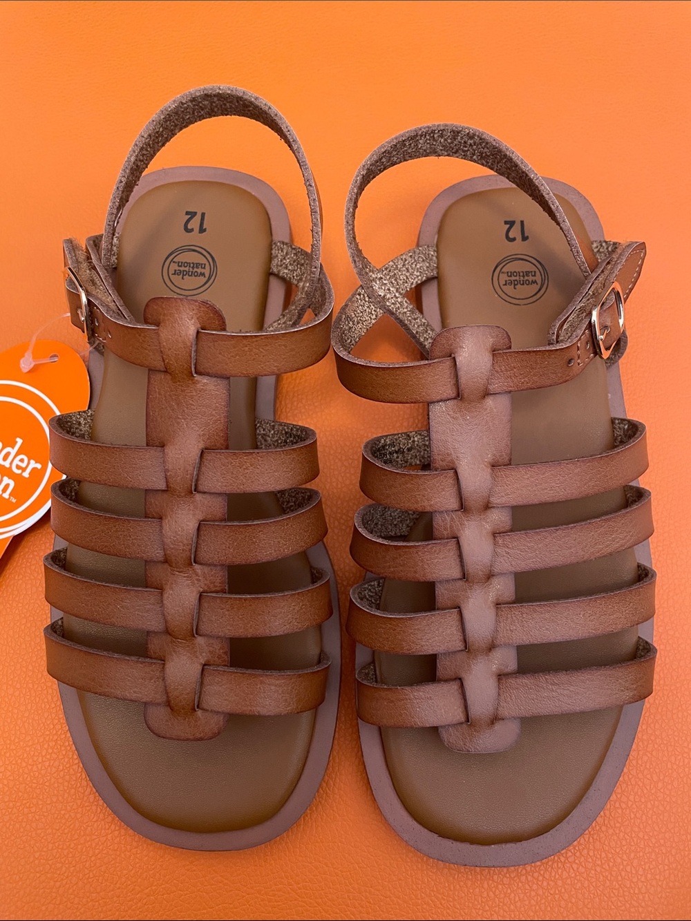 wonder nation Brown Multi-Strap Gladiator Sandals